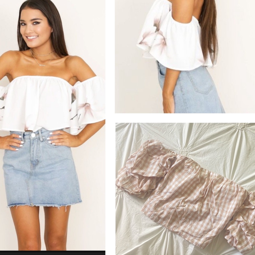 l'academie puffed sleeved crop
